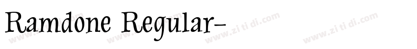 Ramdone Regular字体转换